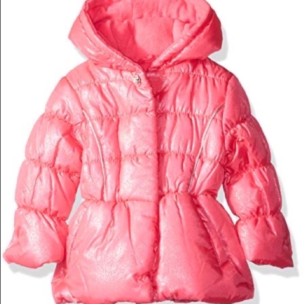 Pink Platinum Baby Girls Spray FOIL Puffer jacket